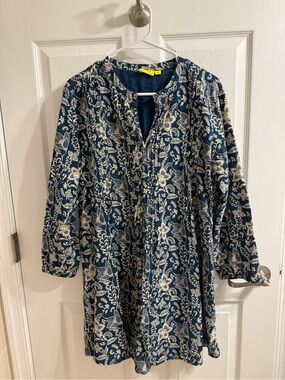Roller Rabbit Navy and Cream Floral dress